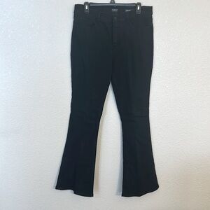 Women’s black high rise flare jeans size 10.